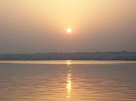 The sunrise over the Ganga
